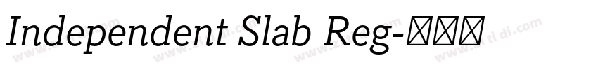 Independent Slab Reg字体转换